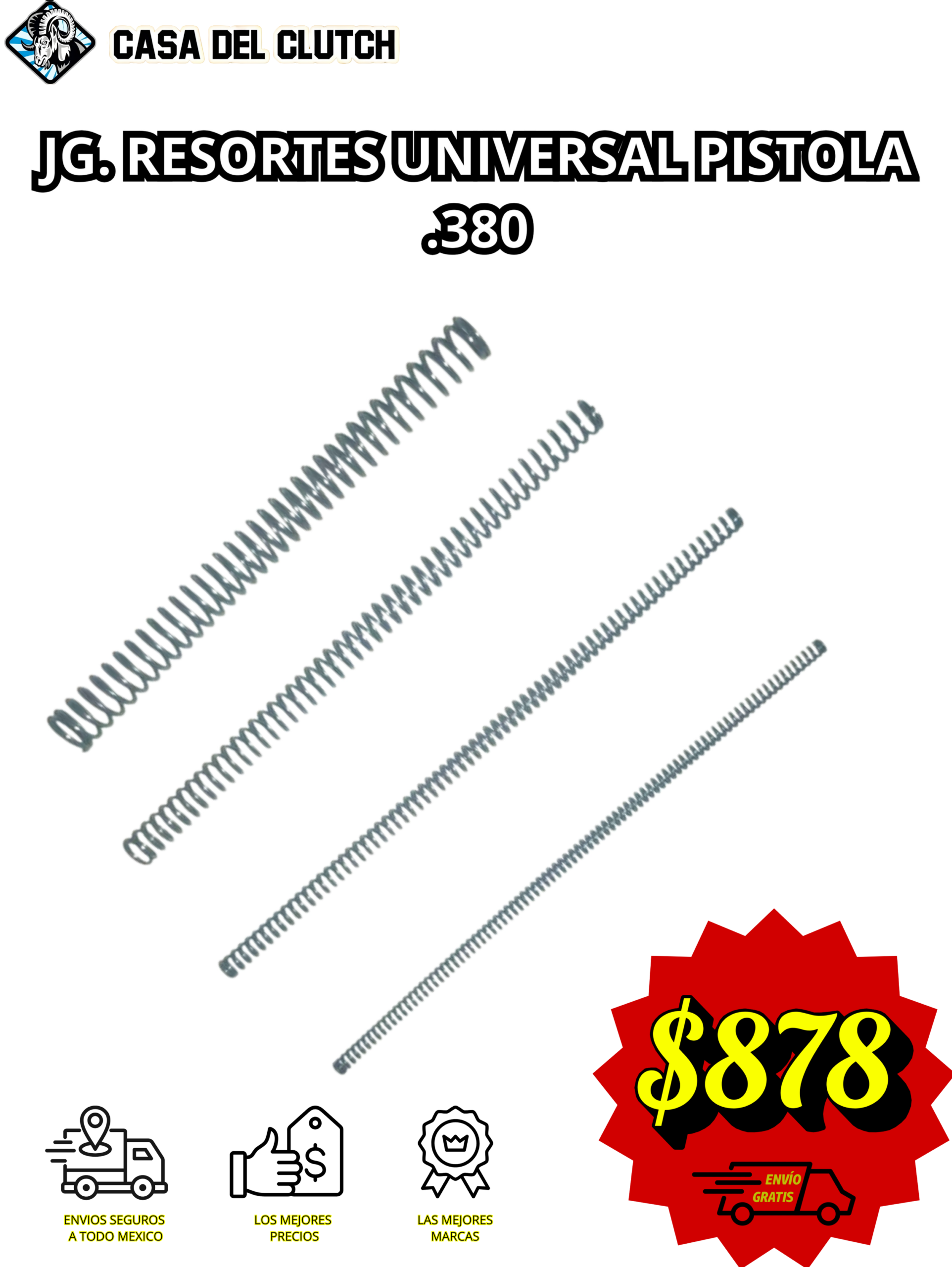 JG. RESORTES UNIVERSAL PISTOLA 380