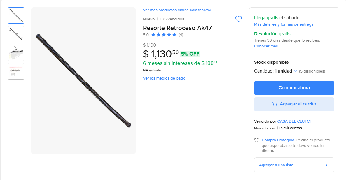 Resorte Retroceso Ak47