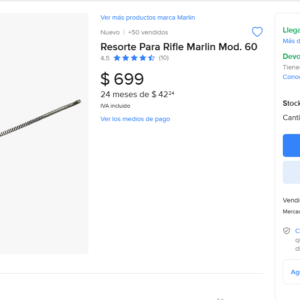 Resorte Para Rifle Marlin Mod. 60