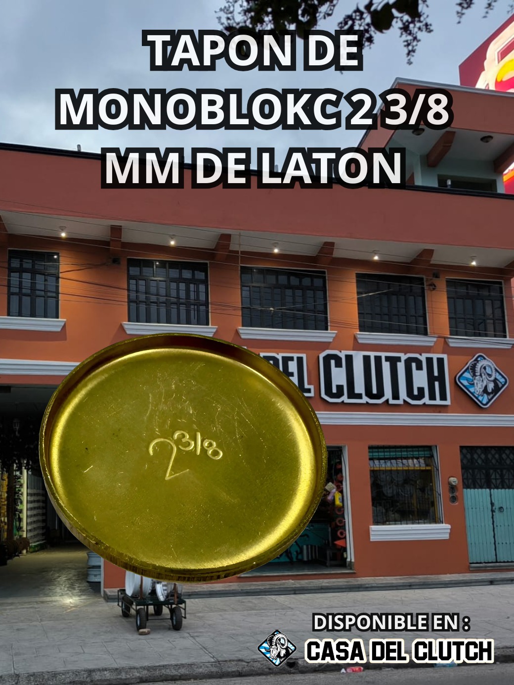 TAPON DE MONOBLOCK 2 3/8MM DE LATÓN